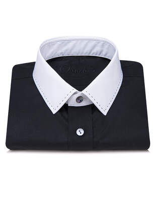 Černá Hladká Košile Tiny