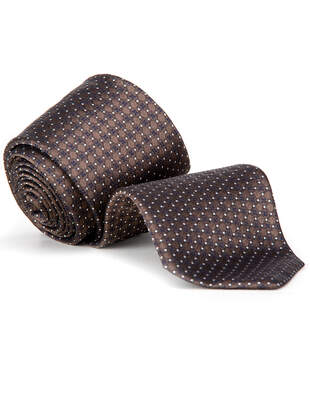 Vzorovaná Kravata Hnědomodrá