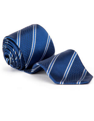 Vzorovaná Kravata Modrobílý Pruh