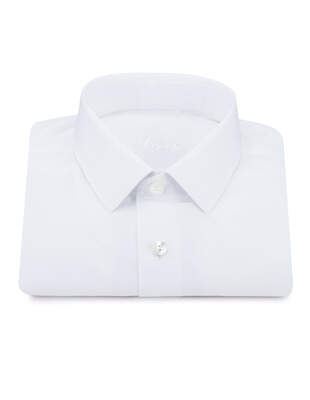 Bílá Hladká Košile Poplin Tiny