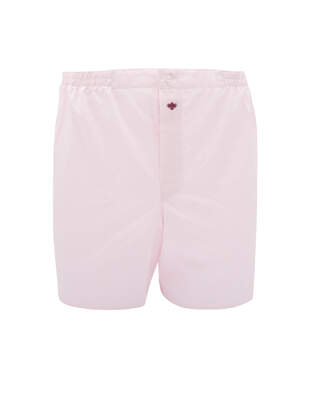 Light Pink and White Striped Boxer Shorts