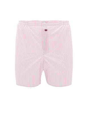 White Orange Red Striped Boxer Shorts