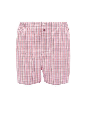 Pink Red Black White Checkered Boxer Shorts