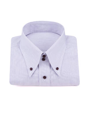 Fialová Károvaná Košile Poplin