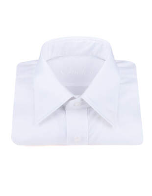 Bílá Hladká Košile Poplin Kent