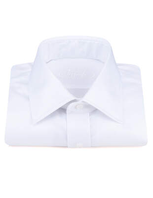 Bílá Hladká Košile Twill Kent