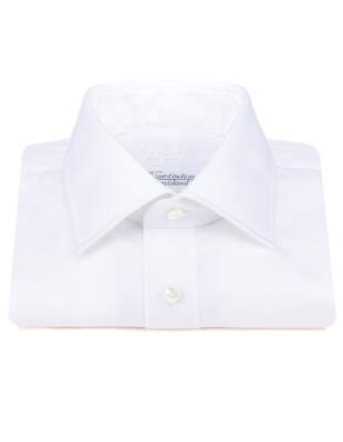 Bílá Hladká Košile Kent Sea Island