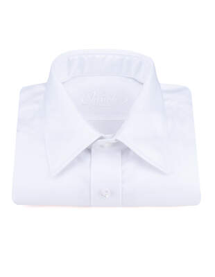 Bílá Košile s Herringbone Strukturou Chevron