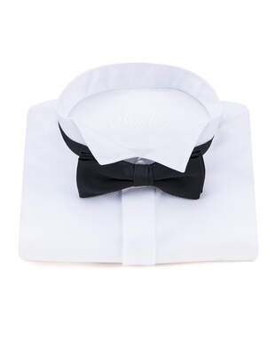 Bílá Smokingová Košile Dinner - Kryté Zapínání