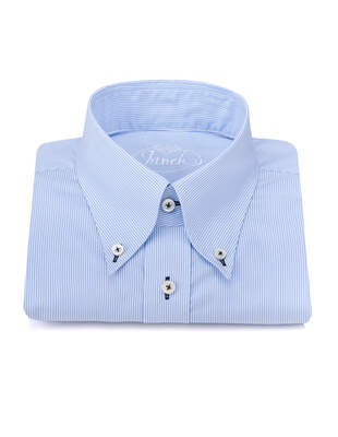Světle Modrobílá Pruhovaná Košile Poplin