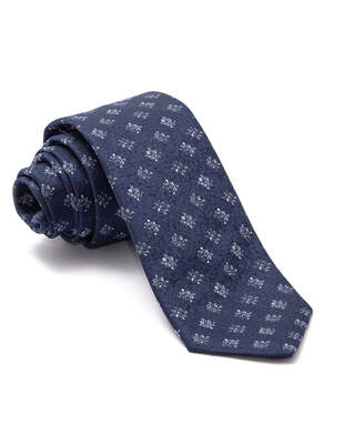 Tmavě Modrá Kravata Vzorovaná