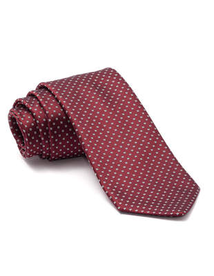 Vínová Vzorovaná Kravata