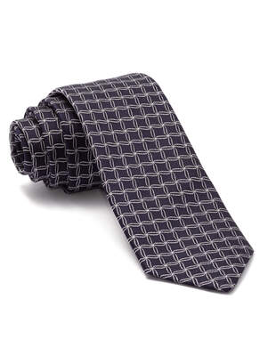 Tmavě Modrá Kravata se Vzorem