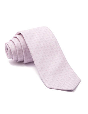 Růžová Kravata se Vzorem