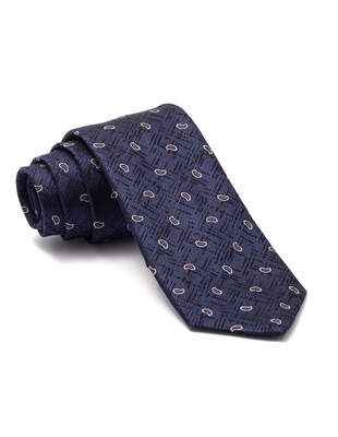 Tmavě Modrá Kravata Vzorovaná