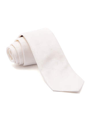 Bílá Kravata s Jemným Vzorem
