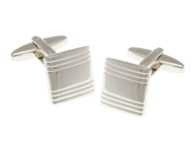 Čtvercové Manžetové Knoflíčky s Pruhy