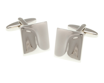 Čtvercové Manžetové Knoflíčky s Vlnkou