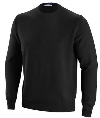 Černý Svetr s Kulatým Výstřihem z Merino Vlny