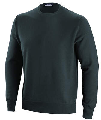 Zelený Svetr s Kulatým Výstřihem z Merino Vlny