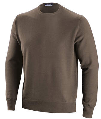 Hnědý Svetr s Kulatým Výstřihem