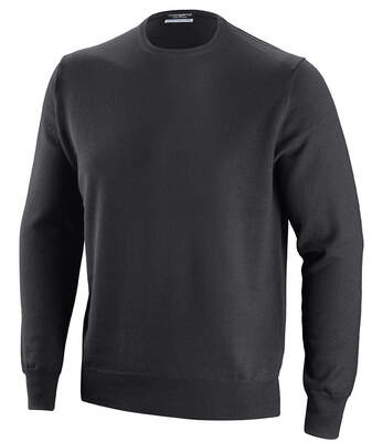 Tmavě Šedý Svetr s Kulatým Výstřihem z Merino Vlny