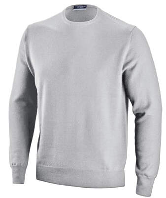 Světle Šedý Svetr s Kulatým Výstřihem