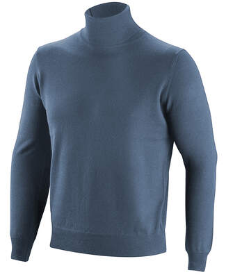 Denim Modrý Rolák z Merino Vlny