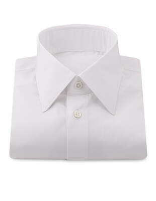 Bílá Hladká Košile Poplin