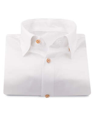 Bílá Hladká Polokošile - Jersey