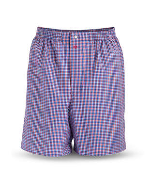 Orange and Blue Checkered Boxer Shorts