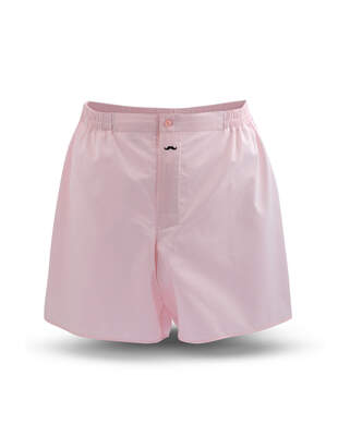 Light Pink Boxer Shorts with Movember Mustache