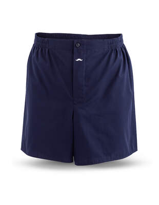 Dark Blue Shorts Movember Mustache