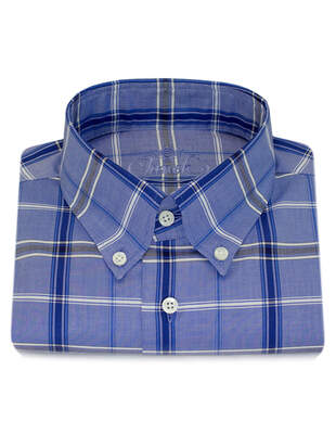 Tmavě Modrá Károvaná Košile