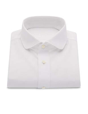 Bílá Košile 3D Efekt Pique