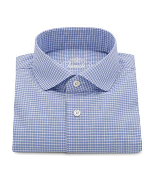 Modro Bílá Světlá Károvaná Košile