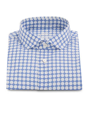 Modrá Košile s Bílými Puntíky