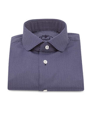 Tmavě Modrá Košile s Bílými Tečkami