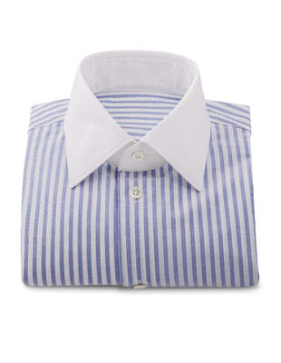 Bílá Košile se Světle Modrými Pruhy