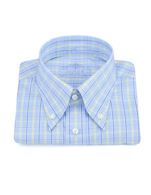 Modrožlutá Károvaná Košile