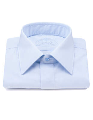 Světle Modrá Hladká Košile London