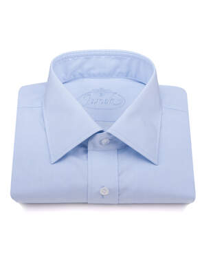 Světle Modrá Hladká Košile Kent