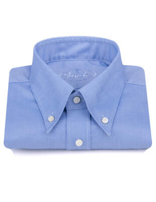 Modrá Košile s Oxford Strukturou