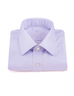 Fialová Hladká Košile Twill Kent