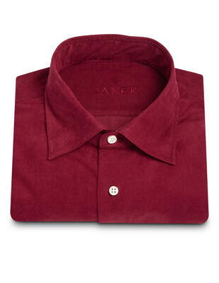 Tmavě Červená Manšestrová Košile