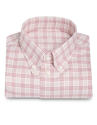 Bílobéžová Červená Károvaná Košile