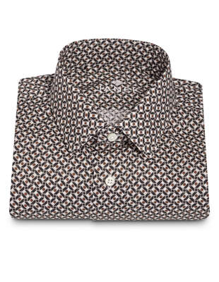 Bílozelenohnědá Košile