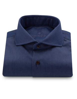 Modrá Košile Denim Tmavá
